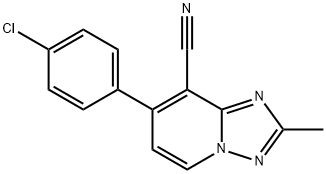 7-(4-CHLOROPHENYL)-2-METHYL[1,2,4]TRIAZOLO[1,5-A]PYRIDINE-8-CARBONITRILE Struktur