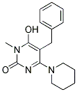 5-BENZYL-6-HYDROXY-1-METHYL-4-PIPERIDIN-1-YLPYRIMIDIN-2(1H)-ONE Struktur