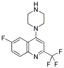 1-[6-FLUORO-2-(TRIFLUOROMETHYL)QUINOL-4-YL]PIPERAZINE Struktur