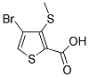 4-BROMO-3-(METHYLSULFANYL)THIOPHENE-2-CARBOXYLIC ACID Struktur