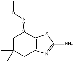 7-(O-METHYLOXIME)-5,5-DIMETHYL-4,5,6-TRIHYDROBENZOTHIAZOLE-2-YLAMINE Struktur