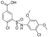 4-CHLORO-3-(5-CHLORO-2,4-DIMETHOXY-PHENYLSULFAMOYL)-BENZOIC ACID Struktur