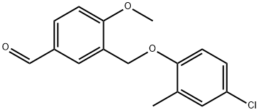 3-(4-CHLORO-2-METHYL-PHENOXYMETHYL)-4-METHOXY-BENZALDEHYDE Struktur