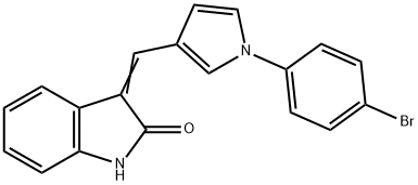 3-((Z)-[1-(4-BROMOPHENYL)-1H-PYRROL-3-YL]METHYLIDENE)-1H-INDOL-2-ONE Struktur