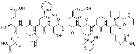 [DES-GLY10, D-TYR5, D-TRP6, PRO9]-LH-RH ETHYLAMIDE TRIFLUOROACETATE SALT Struktur