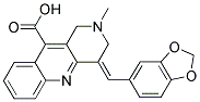 4-BENZO[1,3]DIOXOL-5-YLMETHYLENE-2-METHYL-1,2,3,4-TETRAHYDRO-BENZO[B][1,6]NAPHTHYRIDINE-10-CARBOXYLIC ACID Struktur