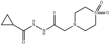 N'-[2-(1,1-DIOXO-1LAMBDA6,4-THIAZINAN-4-YL)ACETYL]CYCLOPROPANECARBOHYDRAZIDE Struktur