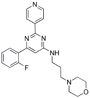 [6-(2-FLUORO-PHENYL)-2-PYRIDIN-4-YL-PYRIMIDIN-4-YL]-(3-MORPHOLIN-4-YL-PROPYL)-AMINE Struktur