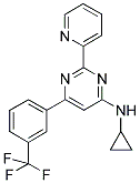 N-CYCLOPROPYL-2-PYRIDIN-2-YL-6-[3-(TRIFLUOROMETHYL)PHENYL]PYRIMIDIN-4-AMINE Struktur