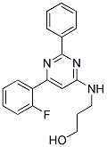 3-([6-(2-FLUOROPHENYL)-2-PHENYLPYRIMIDIN-4-YL]AMINO)PROPAN-1-OL Struktur