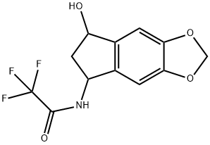 2,2,2-TRIFLUORO-N-(7-HYDROXY-6,7-DIHYDRO-5H-INDENO[5,6-D][1,3]DIOXOL-5-YL)-ACETAMIDE Struktur