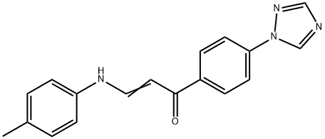 (E)-3-(4-TOLUIDINO)-1-[4-(1H-1,2,4-TRIAZOL-1-YL)PHENYL]-2-PROPEN-1-ONE Struktur