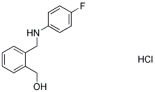 (2-[(4-FLUORO-PHENYLAMINO)-METHYL]-PHENYL)-METHANOL HYDROCHLORIDE Struktur