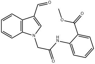 2-[2-(3-FORMYL-INDOL-1-YL)-ACETYLAMINO]-BENZOIC ACID METHYL ESTER Struktur