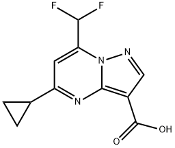 5-CYCLOPROPYL-7-DIFLUOROMETHYL-PYRAZOLO[1,5-A]PYRIMIDINE-3-CARBOXYLIC ACID Structure