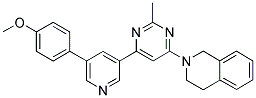 2-(6-[5-(4-METHOXY-PHENYL)-PYRIDIN-3-YL]-2-METHYL-PYRIMIDIN-4-YL)-1,2,3,4-TETRAHYDRO-ISOQUINOLINE Struktur