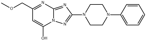 5-(METHOXYMETHYL)-2-(4-PHENYLPIPERAZINO)[1,2,4]TRIAZOLO[1,5-A]PYRIMIDIN-7-OL Struktur