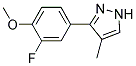 2-FLUORO-4-(4-METHYL-1H-PYRAZOL-3-YL)PHENYL METHYL ETHER Struktur