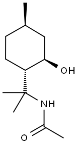 N-[1-[(1S,2R,4R)-2-HYDROXY-4-METHYLCYCLOHEXYL]-1-METHYETHYL]ACETAMIDE Struktur