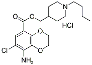 1-BUTYL-4-PIPERIDINYLMETHYL-8-AMINO-7-CHLORO-2,3-DIHYDRO-1,4-BENZODIOXIN-5-CARBOXYLATE HYDROCHLORIDE Struktur