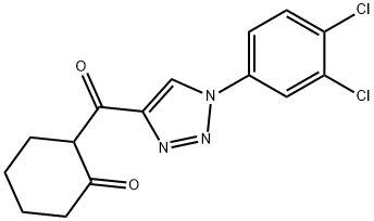 2-([1-(3,4-DICHLOROPHENYL)-1H-1,2,3-TRIAZOL-4-YL]CARBONYL)CYCLOHEXANONE Struktur