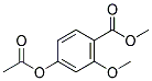 2-METHOXY-4-ACETOXYMETHYLBENZOATE Struktur