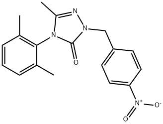 4-(2,6-DIMETHYLPHENYL)-5-METHYL-2-(4-NITROBENZYL)-2,4-DIHYDRO-3H-1,2,4-TRIAZOL-3-ONE Struktur