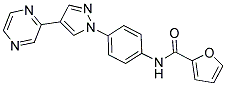 N-[4-(4-(PYRAZIN-2-YL)-1H-PYRAZOL-1-YL)PHENYL]FURAN-2-CARBOXAMIDE Struktur