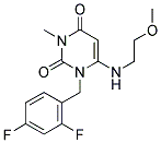 1-(2,4-DIFLUOROBENZYL)-6-[(2-METHOXYETHYL)AMINO]-3-METHYLPYRIMIDINE-2,4(1H,3H)-DIONE Struktur