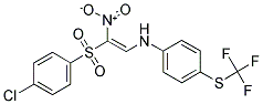 1-((4-CHLOROPHENYL)SULFONYL)-1-NITRO-2-((4-(TRIFLUOROMETHYLTHIO)PHENYL)AMINO)ETHENE Structure