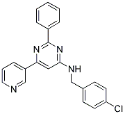 N-(4-CHLOROBENZYL)-2-PHENYL-6-PYRIDIN-3-YLPYRIMIDIN-4-AMINE Struktur