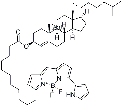 CHOLESTERYL 4,4-DIFLUORO-5-(2-PYRROLYL)-4-BORA-3A,4A-DIAZA-S-INDACENE-3-UNDECANOATE Struktur