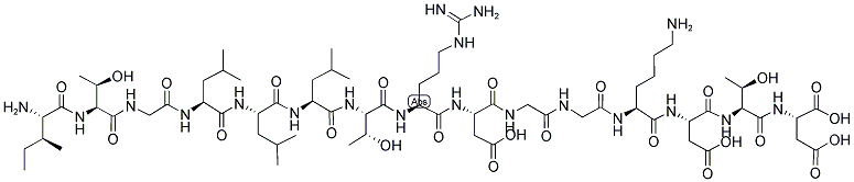 H-ILE-THR-GLY-LEU-LEU-LEU-THR-ARG-ASP-GLY-GLY-LYS-ASP-THR-ASP-OH Struktur
