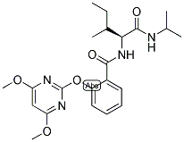 (2S)-N-ISOPROPYL-2-[2-[(4,6-DIMETHOXYPYRIMIDIN-2-YL)OXY]BENZAMIDO]-3-METHYLVALERAMIDE Struktur