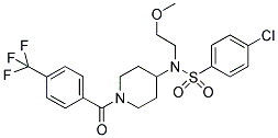 4-[((4-CHLOROPHENYL)SULPHONYL)(2-METHOXYETHYL)AMINO]-1-(4-(TRIFLUOROMETHYL)BENZOYL)PIPERIDINE Struktur