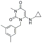 6-(CYCLOPROPYLAMINO)-1-(3,5-DIMETHYLBENZYL)-3-METHYLPYRIMIDINE-2,4(1H,3H)-DIONE Struktur