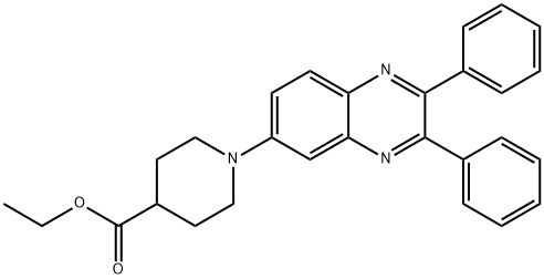 ETHYL 1-(2,3-DIPHENYL-6-QUINOXALINYL)-4-PIPERIDINECARBOXYLATE Struktur