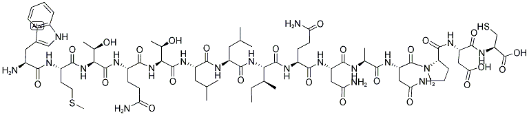 H-TRP-MET-THR-GLN-THR-LEU-LEU-ILE-GLN-ASN-ALA-ASN-PRO-ASP-CYS-OH Struktur