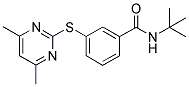 N-TERT-BUTYL-3-[(4,6-DIMETHYLPYRIMIDIN-2-YL)THIO]BENZAMIDE Struktur