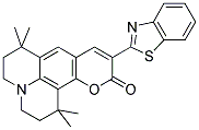 10-(2-BENZOTHIAZOLYL)-2,3,6,7-TETRAHYDRO-1,1,7,7-TETRAMETHYL-1H,5H,11H-(1)BENZOPYROPYRANO(6,7-8-I,J)QUINOLIZIN-11-ONE Struktur