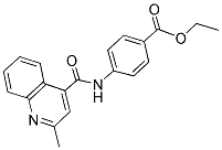 ETHYL 4-{[(2-METHYLQUINOLIN-4-YL)CARBONYL]AMINO}BENZOATE Struktur