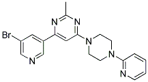 4-(5-BROMOPYRIDIN-3-YL)-2-METHYL-6-(4-PYRIDIN-2-YLPIPERAZIN-1-YL)PYRIMIDINE Struktur