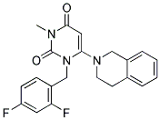 1-(2,4-DIFLUOROBENZYL)-6-(3,4-DIHYDROISOQUINOLIN-2(1H)-YL)-3-METHYLPYRIMIDINE-2,4(1H,3H)-DIONE Struktur