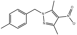 3,5-DIMETHYL-1-(4-METHYL-BENZYL)-4-NITRO-1H-PYRAZOLE Struktur