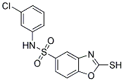 2-MERCAPTO-BENZOOXAZOLE-5-SULFONIC ACID (3-CHLORO-PHENYL)-AMIDE Struktur