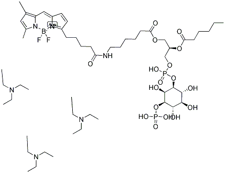 BODIPY(R) FL C5, C6-PHOSPHATIDYLINOSITOL 3-PHOSPHATE, TRIS(TRIETHYLAMMONIUM) SALT Struktur