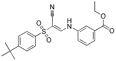 ETHYL 3-((2-((4-(TERT-BUTYL)PHENYL)SULFONYL)-2-CYANOVINYL)AMINO)BENZOATE Struktur