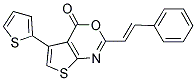 2-[(E)-2-PHENYLVINYL]-5-THIEN-2-YL-4H-THIENO[2,3-D][1,3]OXAZIN-4-ONE Struktur