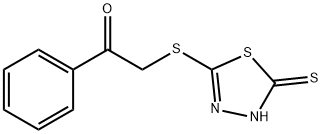 2-[(5-MERCAPTO-1,3,4-THIADIAZOL-2-YL)THIO]-1-PHENYLETHANONE Struktur