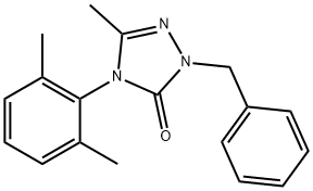 2-BENZYL-4-(2,6-DIMETHYLPHENYL)-5-METHYL-2,4-DIHYDRO-3H-1,2,4-TRIAZOL-3-ONE Struktur